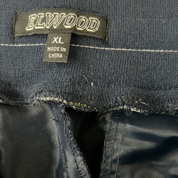 𝅺ELWOOD Sateen Navy Cropped Drawstring Pants - Picture 4 of 7